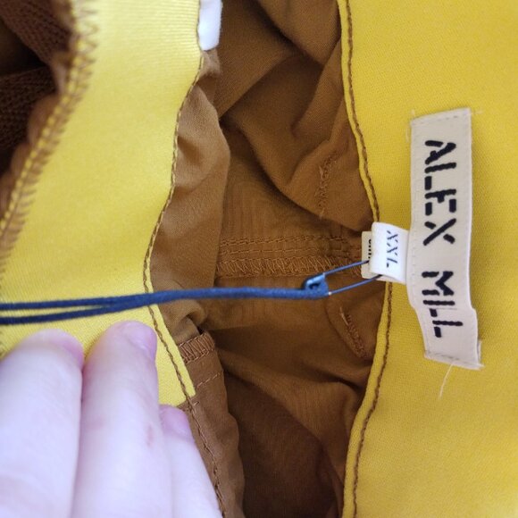 Alex Mill Mens XXL Golden Khaki Pull On Pant Tech Nylon Button Fly New - Picture 9 of 11